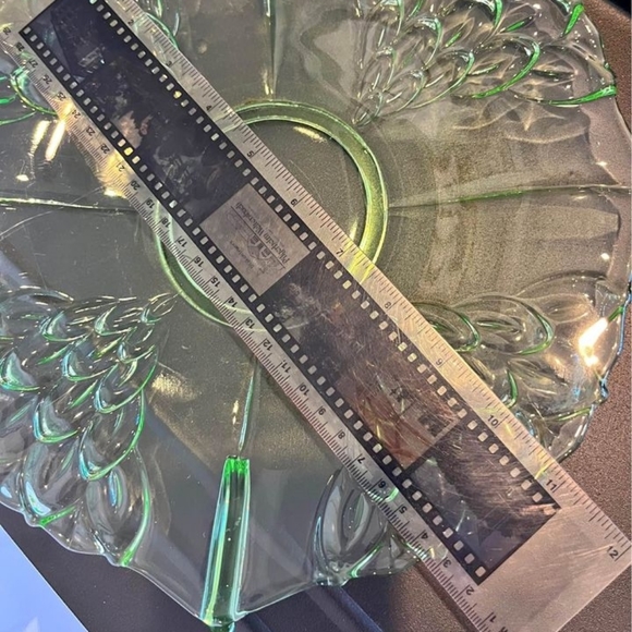Rare find Art Deco Stolzle Hermanova Uranium Glass Plate. - Picture 3 of 6